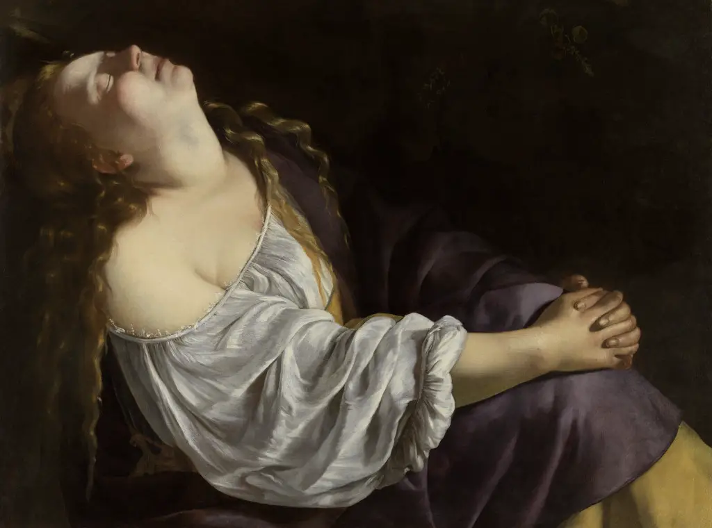 Mary Magdalene in Ecstasy in Detail Artemisia Gentileschi
